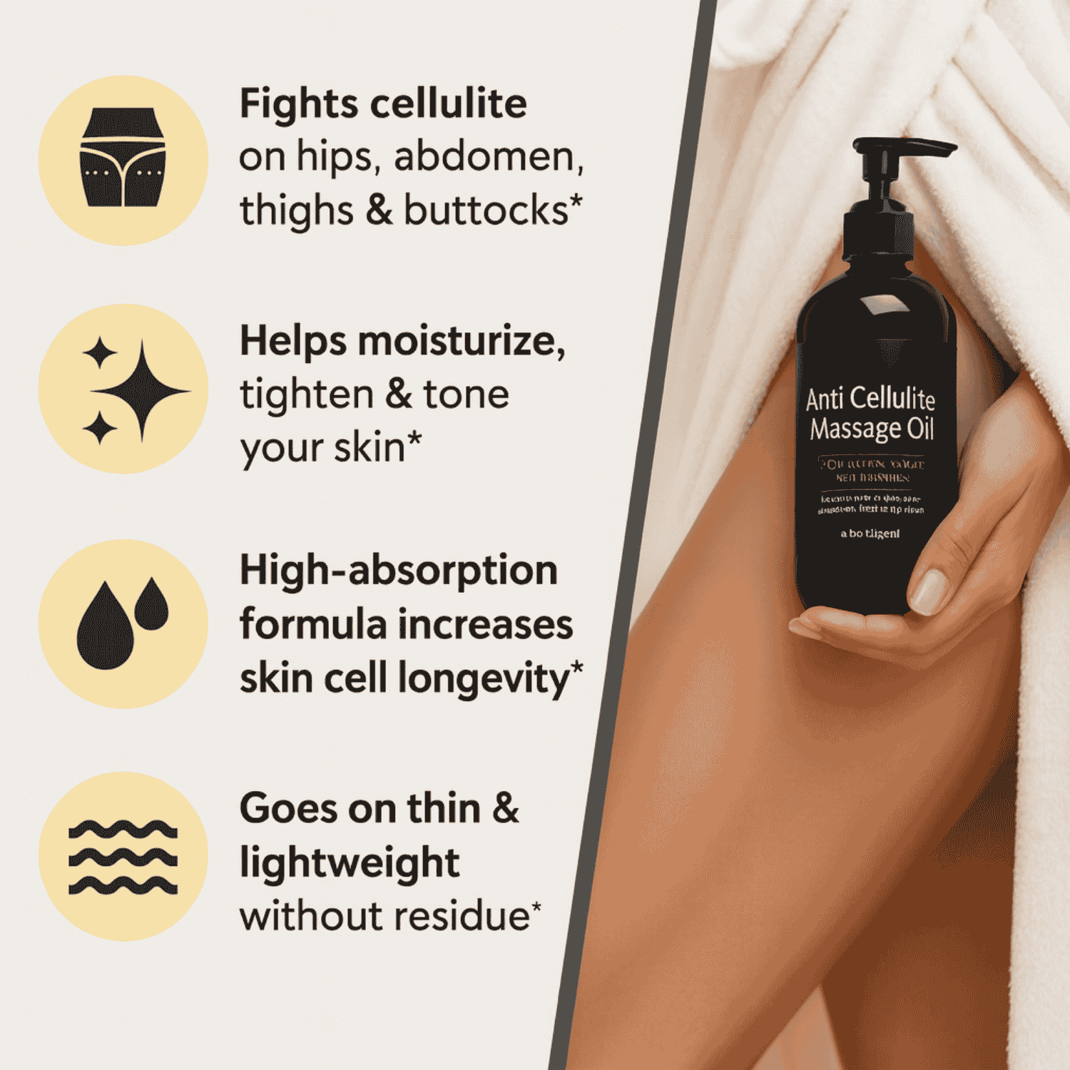 Anti-Cellulite Natural Collagen Massage Oil